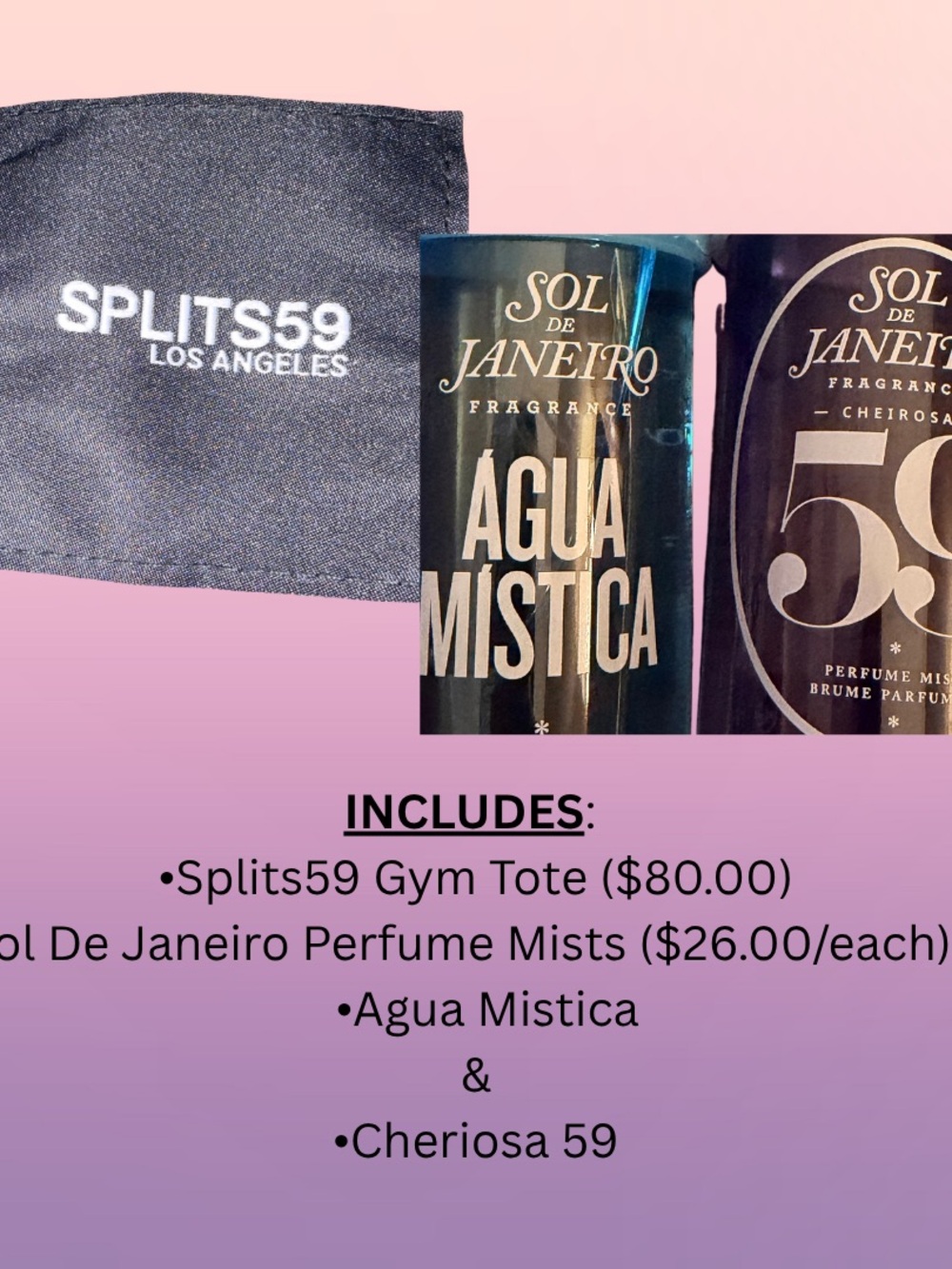 Splits59 Navy Quilted Tote & Sol De Janeiro Fragrance Mists - Picture 2 of 5